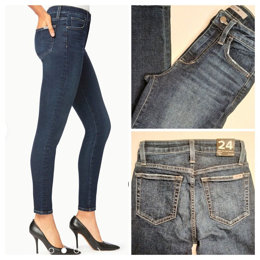 NWT Joe's Jeans Sz 24 Ivana High-rise Curvy Skinny Ankle Dark Wash Stretch Denim